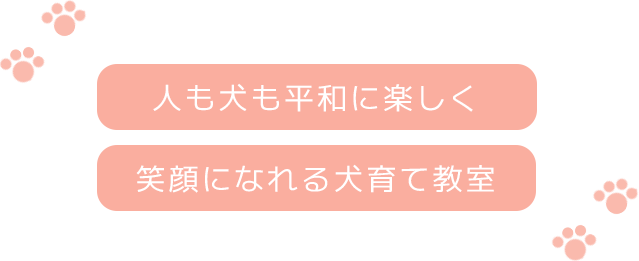 ワンちゃんと飼い主様の気持ちに寄り添った無理のないトレーニングプランを提案します